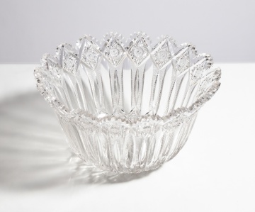 Hawks American Brilliant Period Cut-Glass Center Bowl