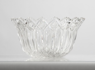 Hawks American Brilliant Period Cut-Glass Center Bowl