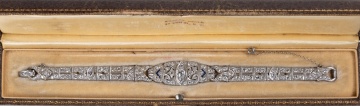 Art Deco Platinum, Diamond, & Sapphire Bracelet