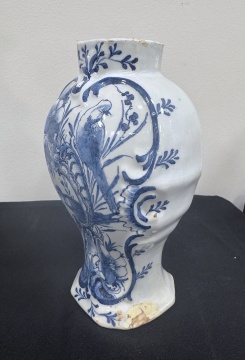 Three Delft Covered Vases