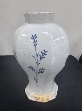 Three Delft Covered Vases