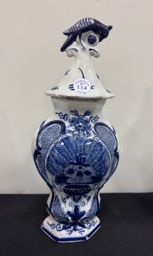 Three Delft Covered Vases