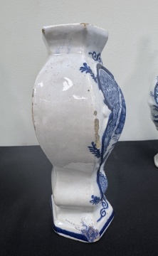 Three Delft Covered Vases