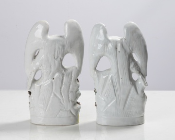 Rare Pair of Staffordshire Eagle & Lamb / Child Figures