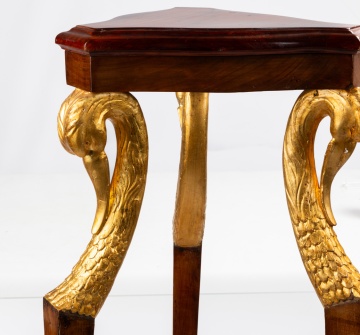 Classical Empire Style Pedestal with Swans