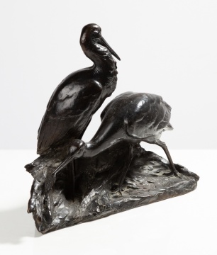 Maximilien-Louis Fiot (1886-1953) Sculpture Group of Birds