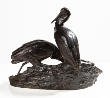 Maximilien-Louis Fiot (1886-1953) Sculpture Group of Birds