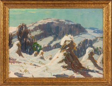 Carl W. Peters (American, 1897-1980) Study of Western, New York, 1947