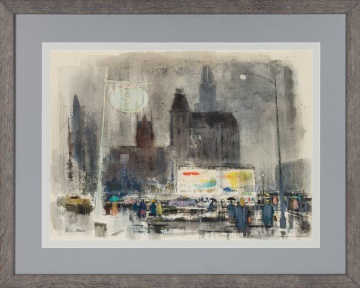 Ralph Avery (American, 1906-1976) Winter, 1971 (Downtown, Rochester, New York)