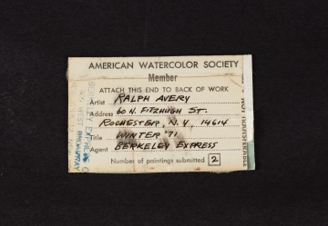 Ralph Avery (American, 1906-1976) Winter, 1971 (Downtown, Rochester, New York)