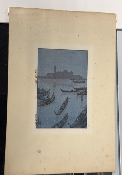 Hiroshi Yoshida (Japanese, 1876-1950) "Evening in Venice"