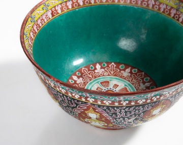 Chinese Famille Rose Porcelain Bowl, Bencharong Style