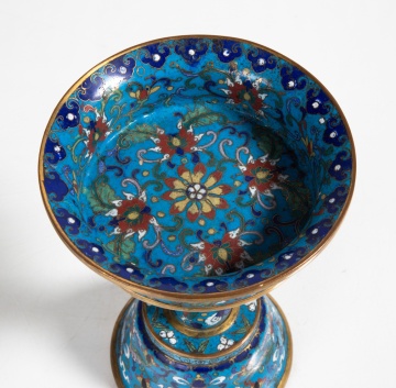 Rare Chinese Cloisonne Butter Lamp