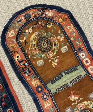 Two Tibetan Horse Saddle Covers & Horse Head Cover