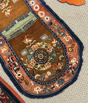 Two Tibetan Horse Saddle Covers & Horse Head Cover