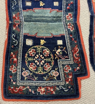 Two Tibetan Horse Saddle Covers & Horse Head Cover