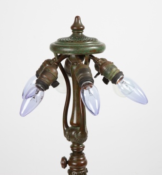 An Exceptional Tiffany Studios 22-Inch Peony Lamp