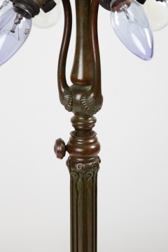An Exceptional Tiffany Studios 22-Inch Peony Lamp