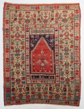 Antique Turkish Kula Prayer Rug