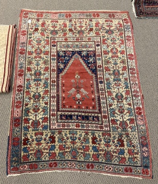 Antique Turkish Kula Prayer Rug