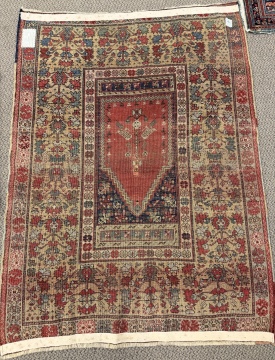 Antique Turkish Kula Prayer Rug