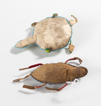 Two Native American Plains Beaded Fetishes