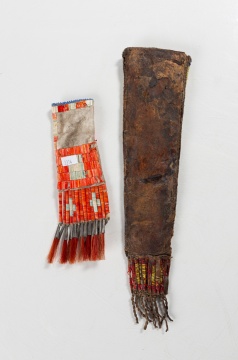 Western Plains Quilled Paint Bag & Plateau Knife Case