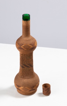 Native American Basketry Covered Bottle