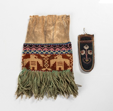 Native American Thunder Birds Pouch & Great Lakes Beaded Case