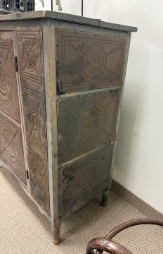 American Painted & Punched Tin Pie Safe