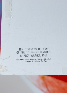 Andy Warhol (American, 1928-1987) Sarah Bernhardt (F. & S. II. 234)