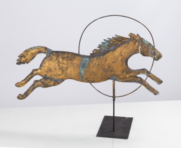 Running Horse with Hoop Weathervane