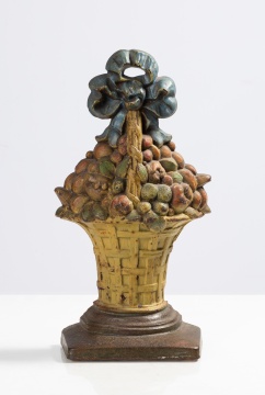 Hubley Floral Basket Doorstop No. 11