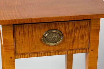 Pair of Bench-Made Hepplewhite Tiger Maple Stands