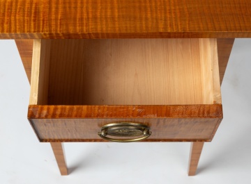 Pair of Bench-Made Hepplewhite Tiger Maple Stands