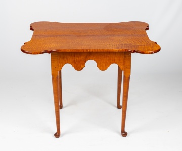Bench-Made Queen Anne Tiger Maple Table
