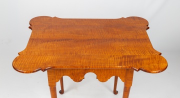 Bench-Made Queen Anne Tiger Maple Table