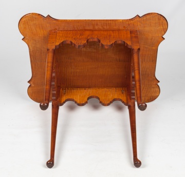 Bench-Made Queen Anne Tiger Maple Table