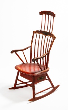 New England Double Comb-Back Windsor Rocking Chair