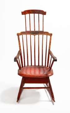 New England Double Comb-Back Windsor Rocking Chair
