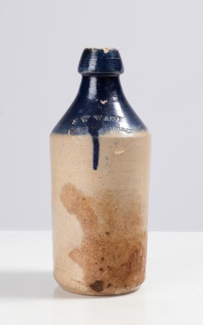 J.W. Wage, Saratoga Springs, N.Y. Stoneware Bottle