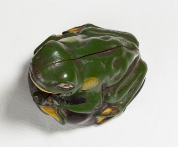 Cast Iron "Frog on Rock" Mechanical Bank