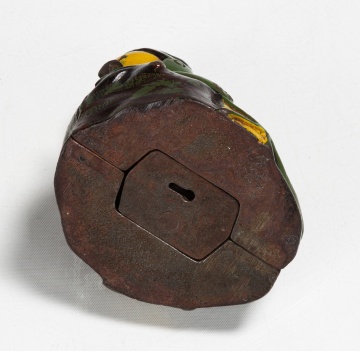 Cast Iron "Frog on Rock" Mechanical Bank
