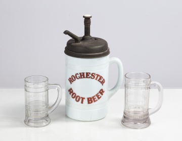 Rochester Root Beer Syrup Dispenser & Mugs