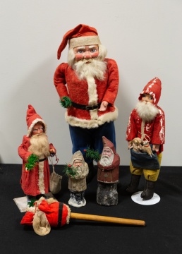 Vintage Christmas Santa Candy Containers