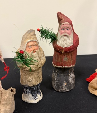 Vintage Christmas Santa Candy Containers