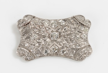 Art Deco Platinum & Diamond Brooch