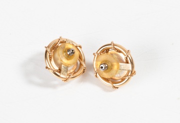 14K Gold & Pearl Earrings