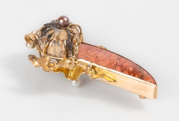 Kolodny-Gallagher Tropical Bird Brooch