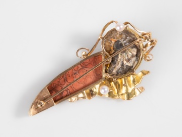 Kolodny-Gallagher Tropical Bird Brooch